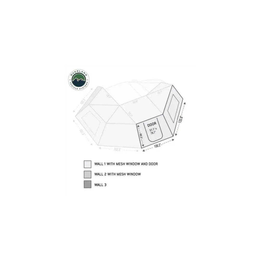 Nomadic Awning 270 Passenger Side Wall 1 With Door And Window - OVS18129910